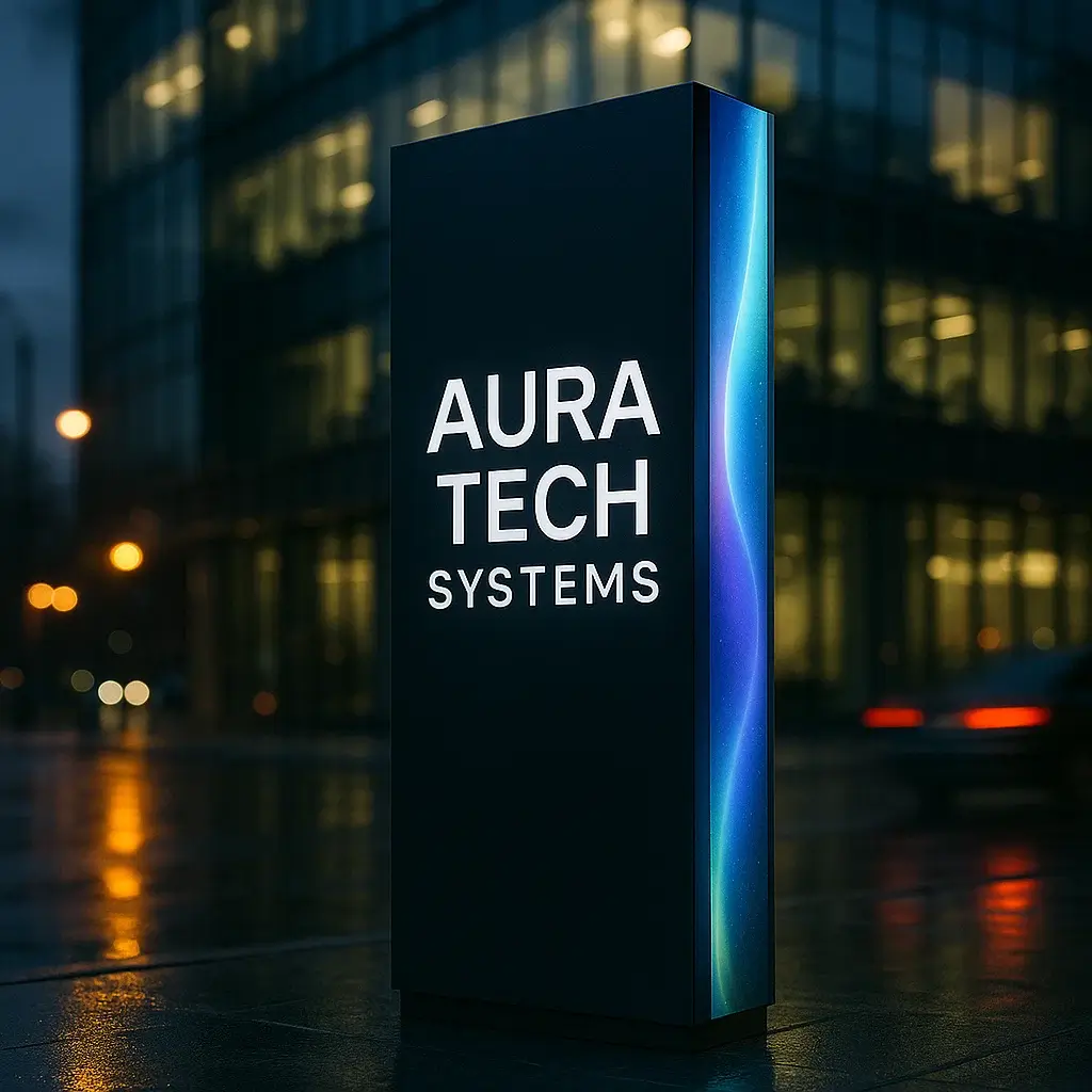 Aura Tech brand strategy and identity system