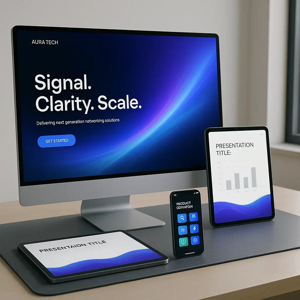 Aura Tech website mockup