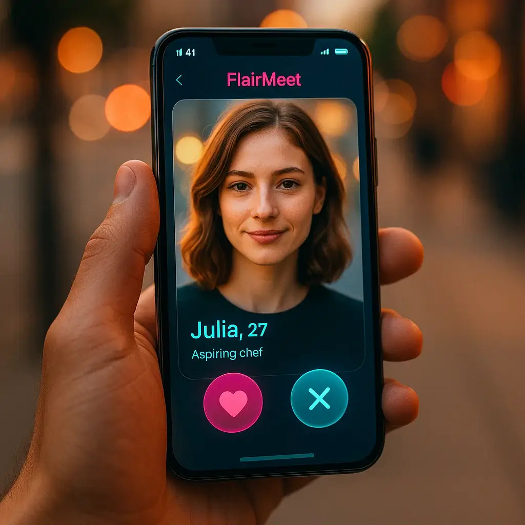 FlairMeet smartphone mockup