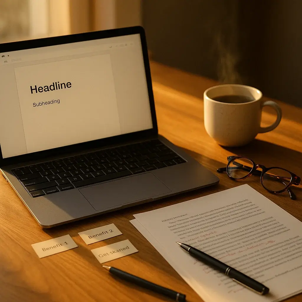 Clara Henson landing page copywriting