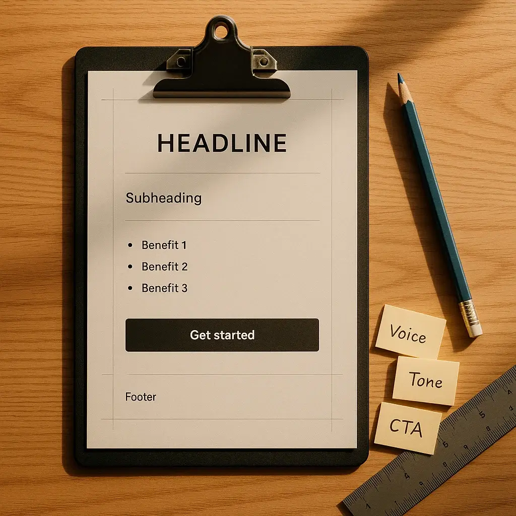 Landing page structure visual